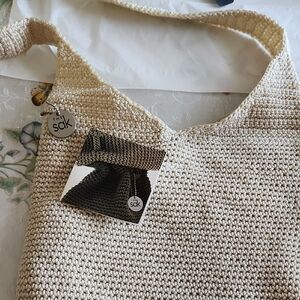 The Sak Cream Crochet Shoulder Bag